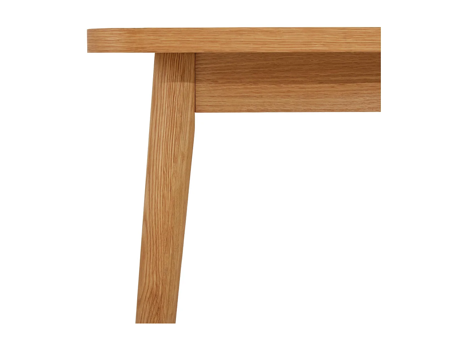 Rechthoekige Uitschuifbare eettafel Nyborg - 6 à 8 personen- MDF & eiken fineer - Natuurlijk olie