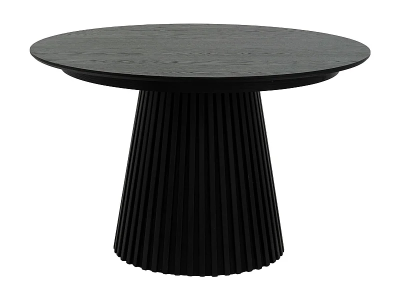 Esstisch ausziehbar mit Lamellen 4 bis 8 Personen Svendborg - Eichenfurnier & MDF - Schwarz