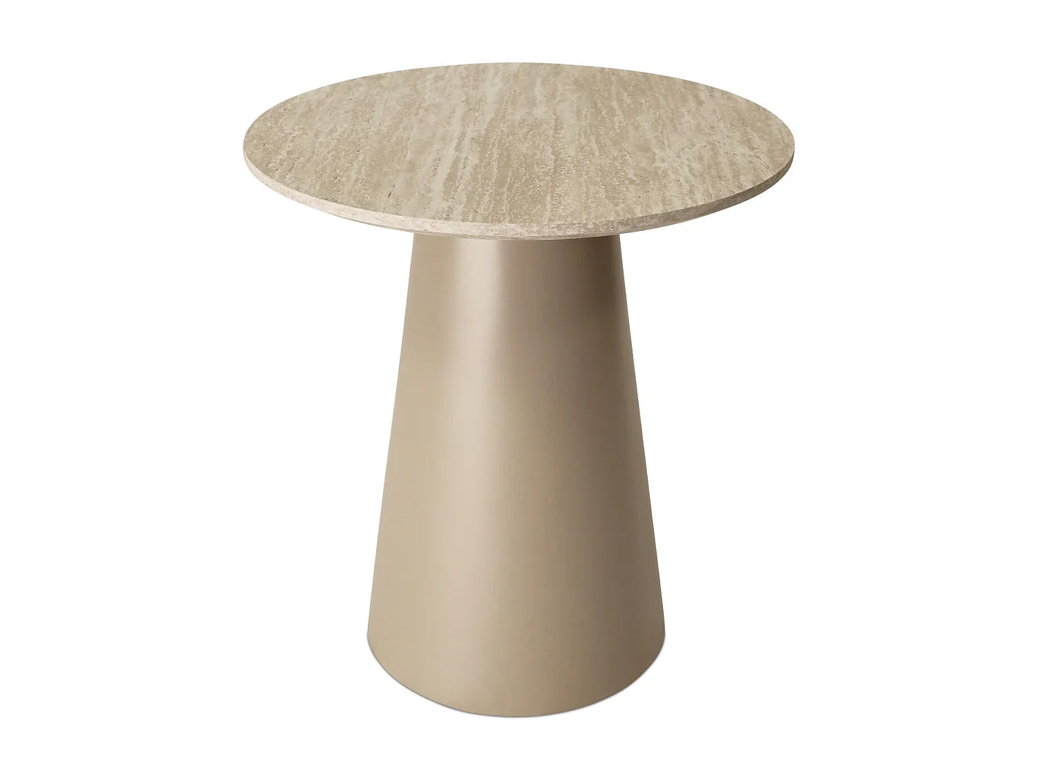 Ronde Salontafel Tango - MDF & travertijn - Beige