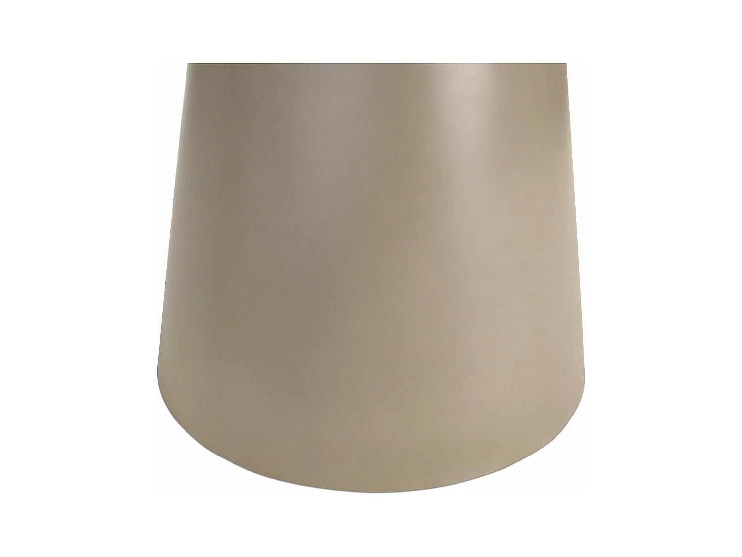 Mesa de centro redonda Tango - MDF y travertino - Beige