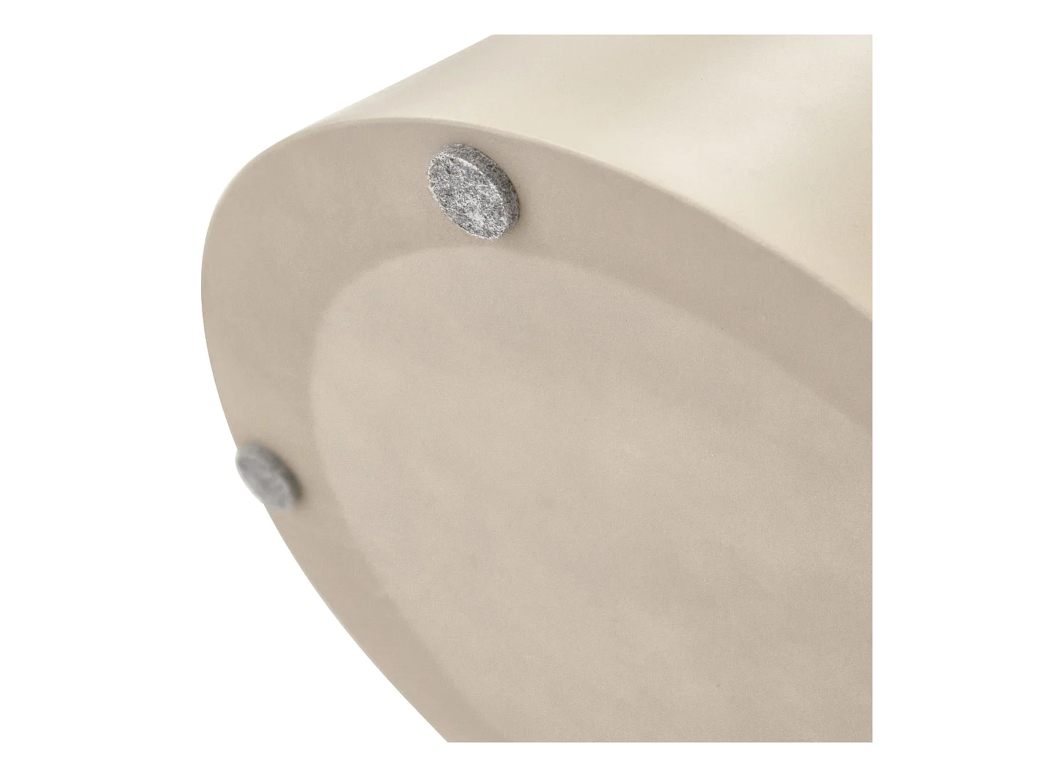 Mesa de centro redonda Tango - MDF y travertino - Beige