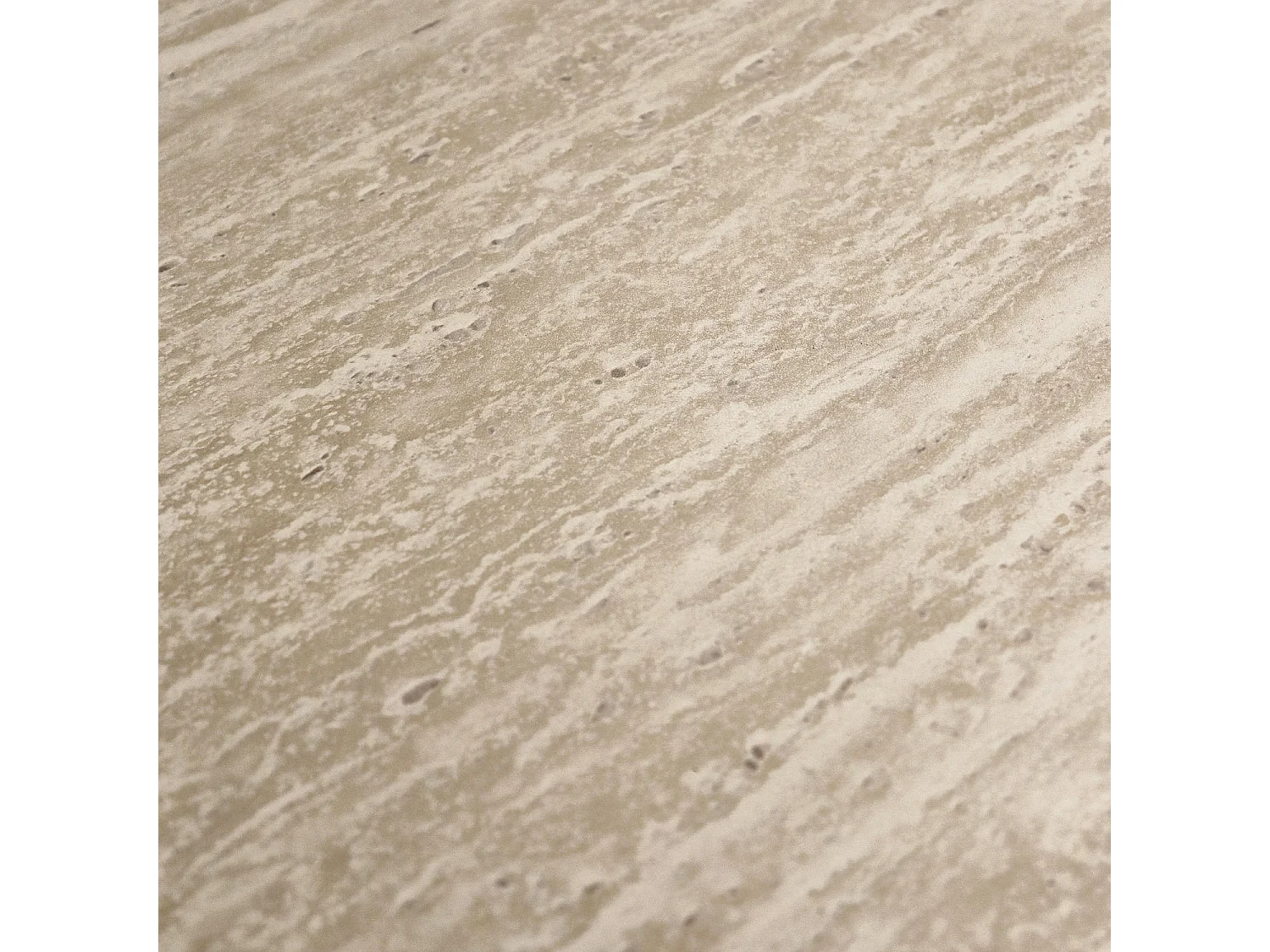 Mesa de centro redonda Tango - MDF y travertino - Beige