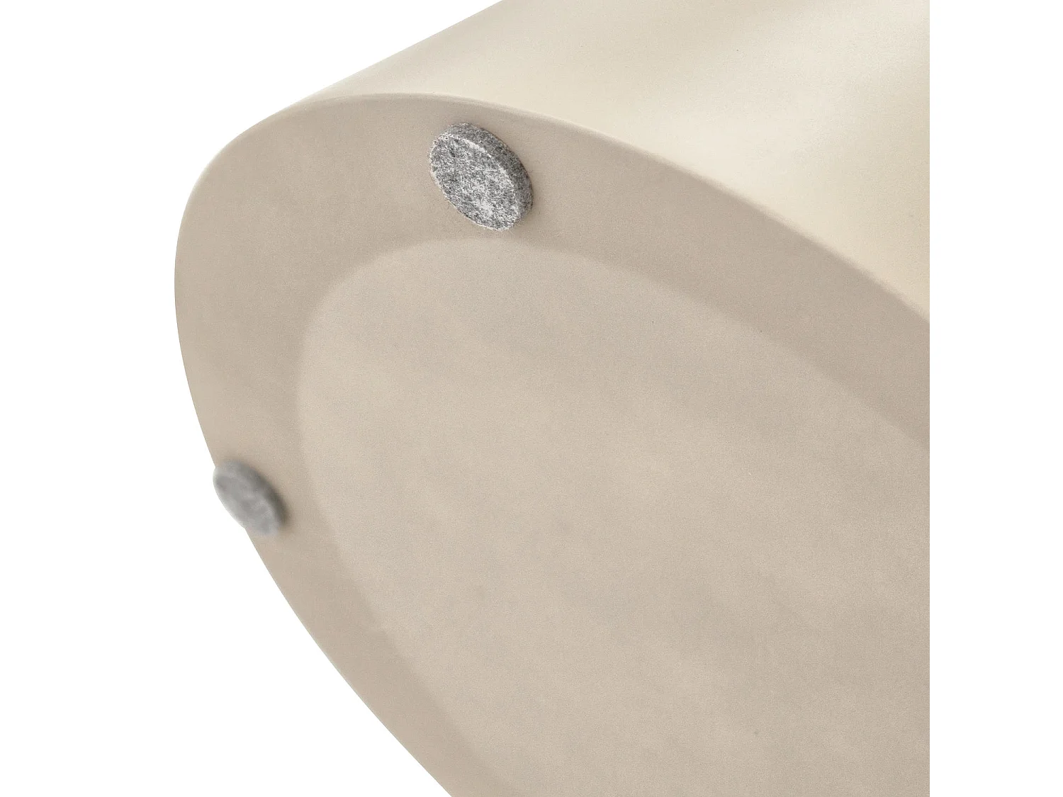 Mesa de centro redonda Tango - MDF y travertino - Beige