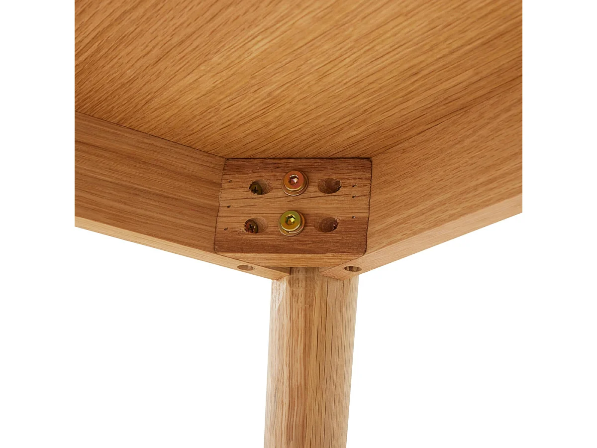 Mesa de centro cuadrada Nyborg - Madera maciza de roble y - Aceite natural