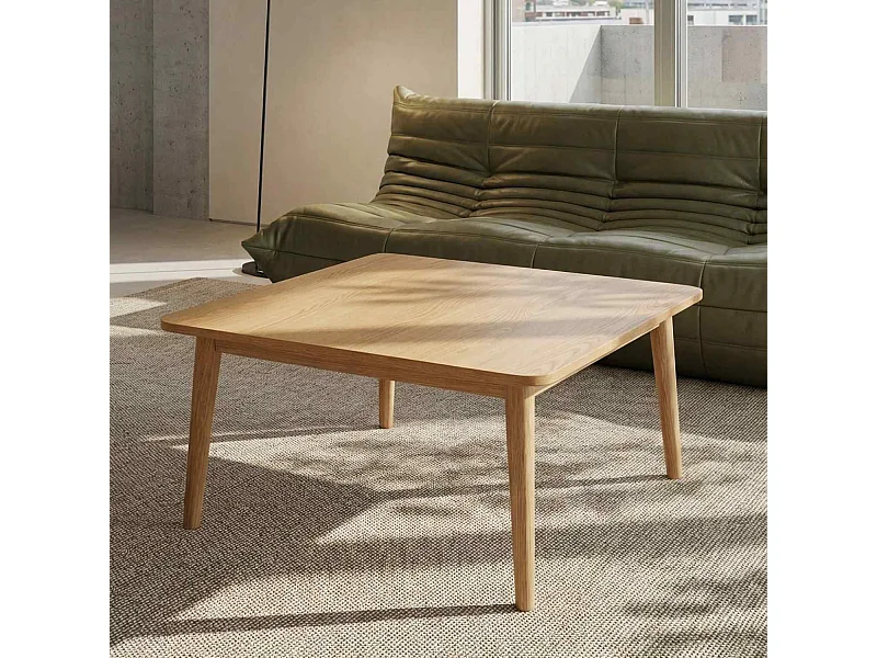 Table basse Nyborg avec Carrée et - Chêne massif et - huile naturelle