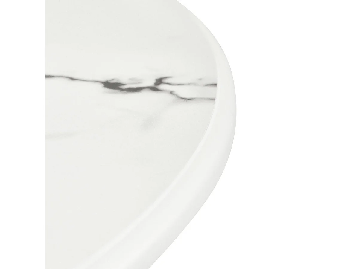 Ronde Salontafel Easy - MDF & marmer - Wit