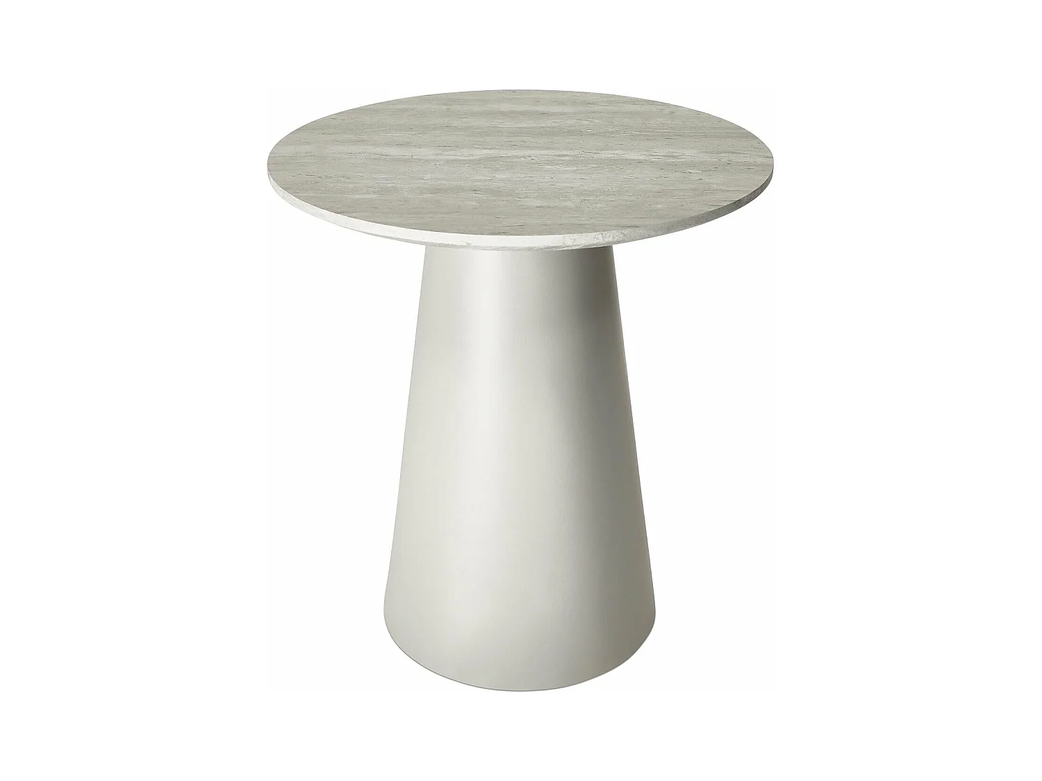 Table basse Tango - Ronde - MDF et travertin - Gris