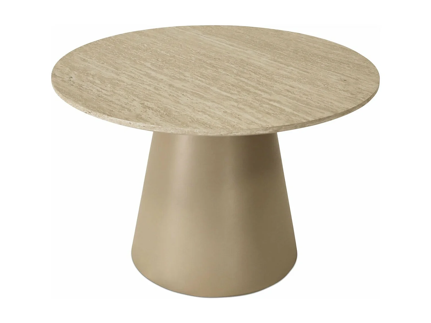 Ronde Salontafel Tango - MDF & travertijn - Beige
