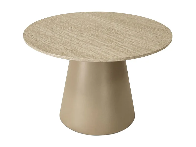 Ronde Salontafel Tango - MDF & travertijn - Beige