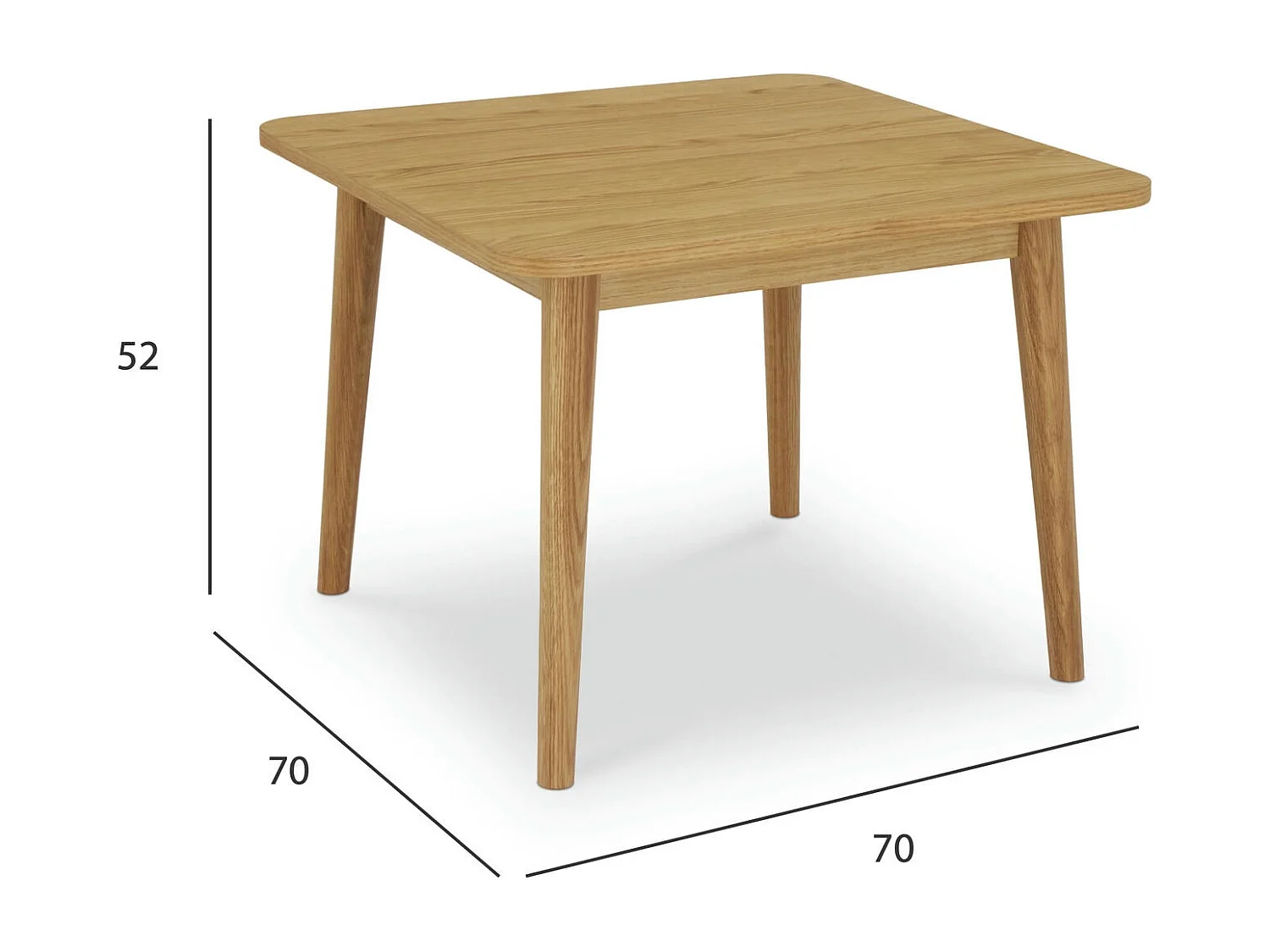 Rechthoekige Salontafel Texas - Massief eikenhout - Naturel