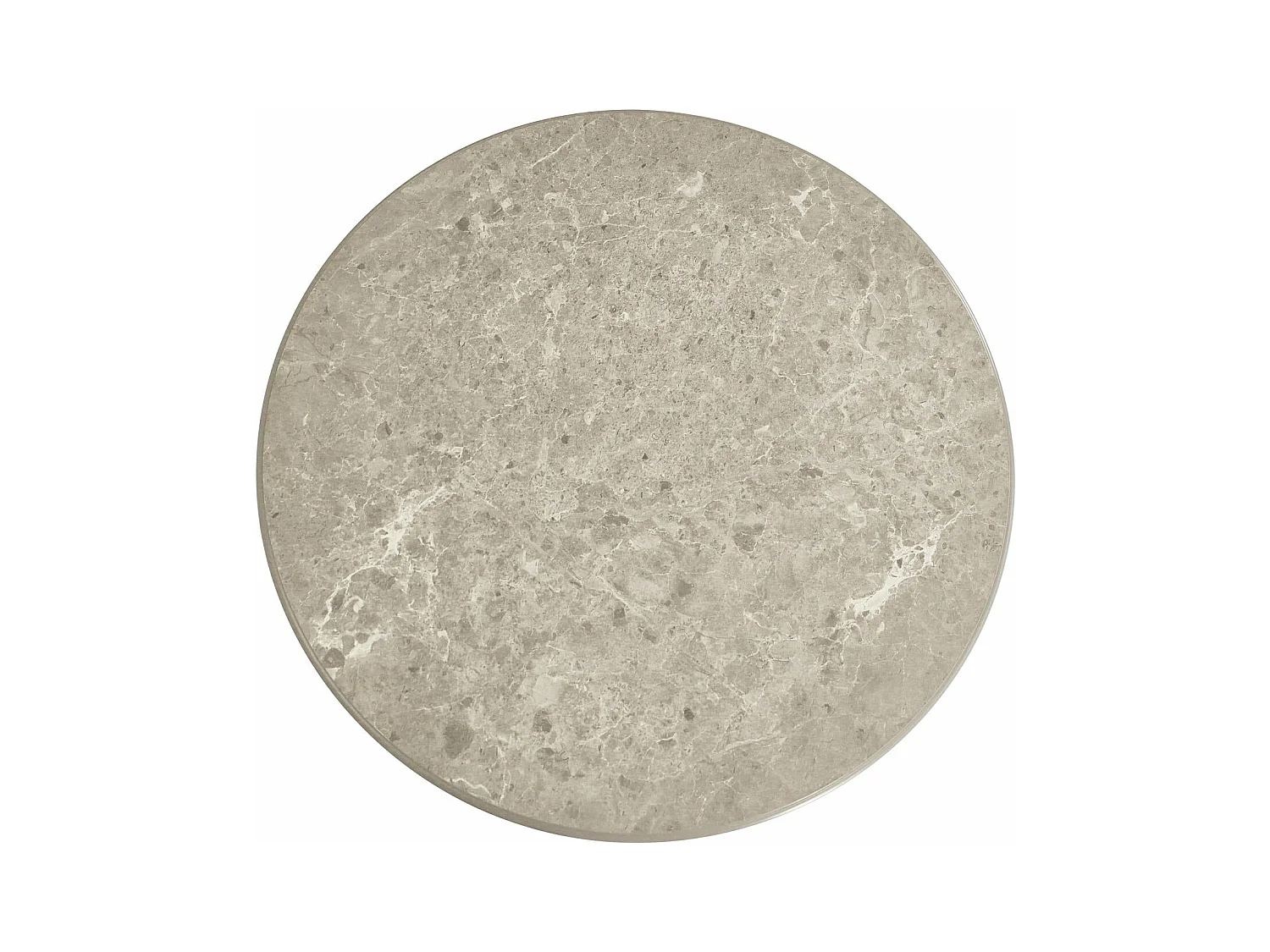 Tavolino rotondo Easy - MDF e marmo - Grigio