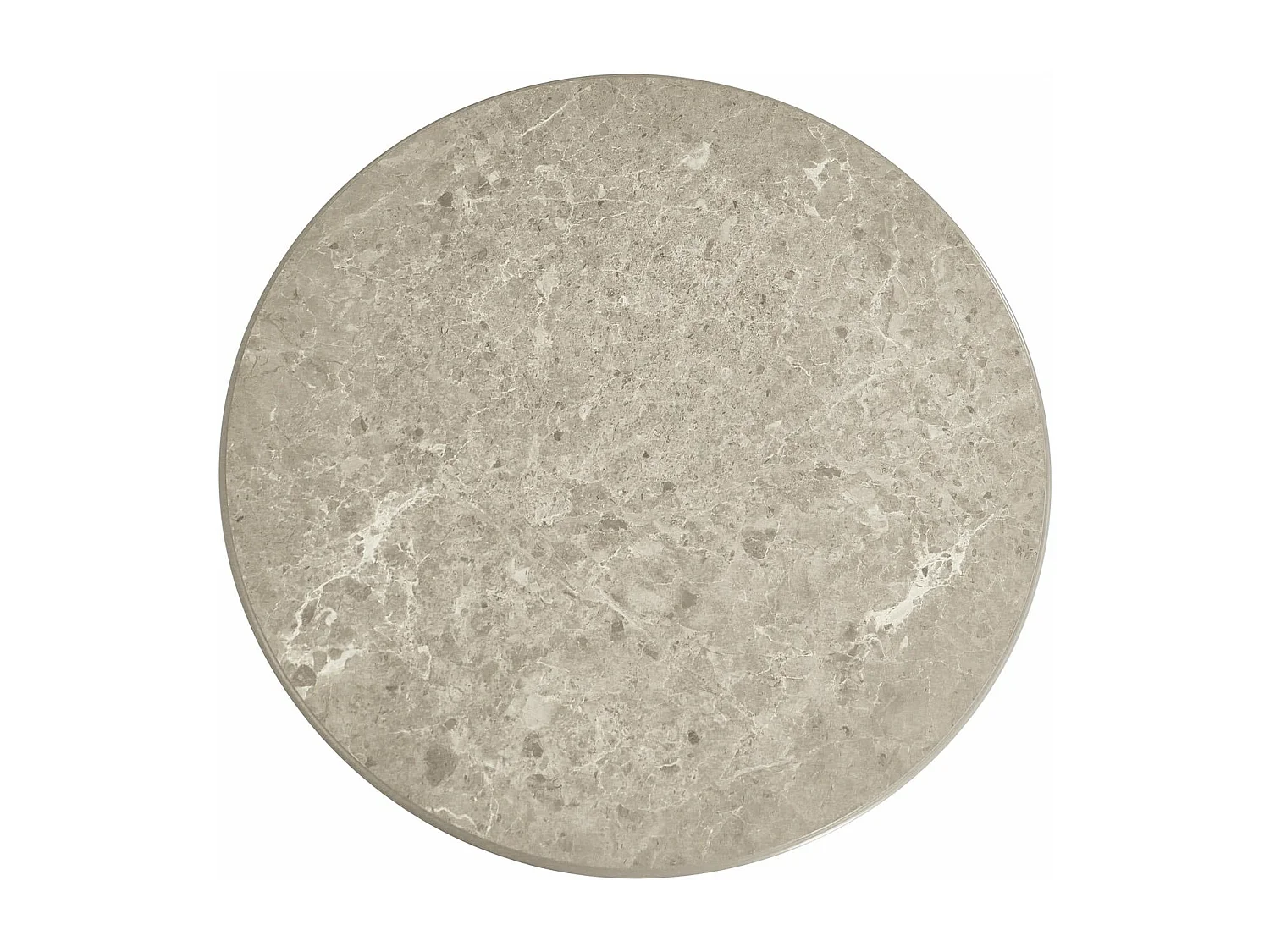 Mesa de centro redonda Easy - MDF y mármol - Gris