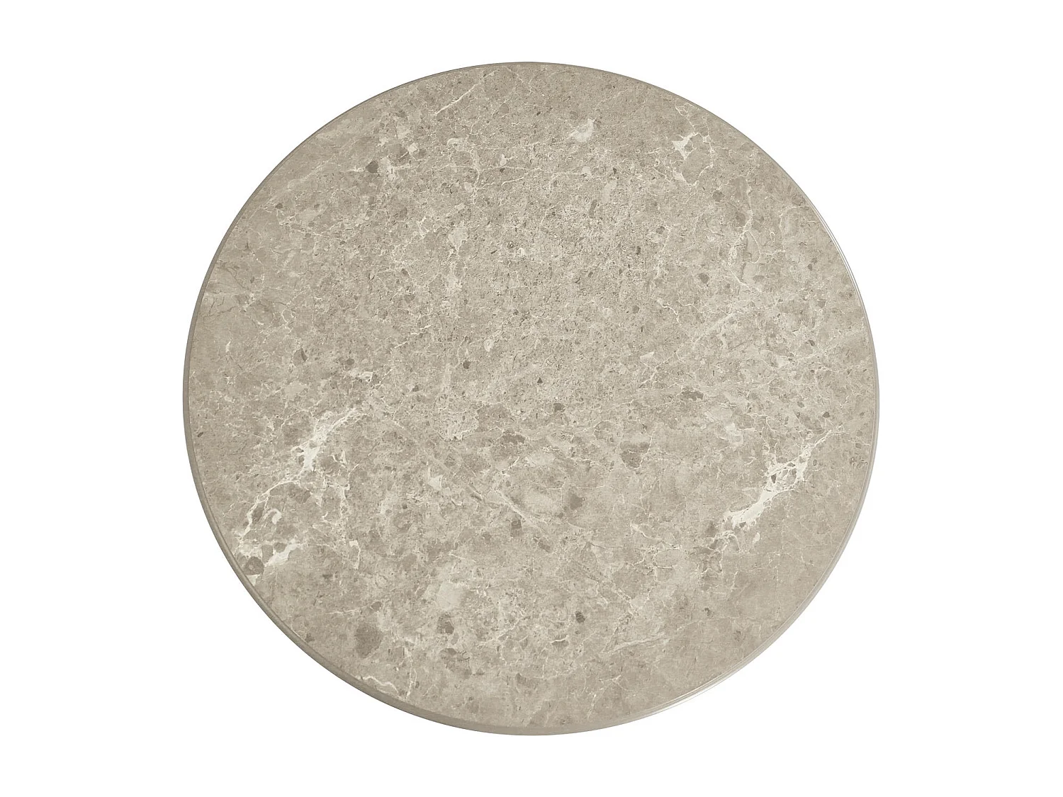 Table basse Easy - Ronde - MDF et marbre - Gris