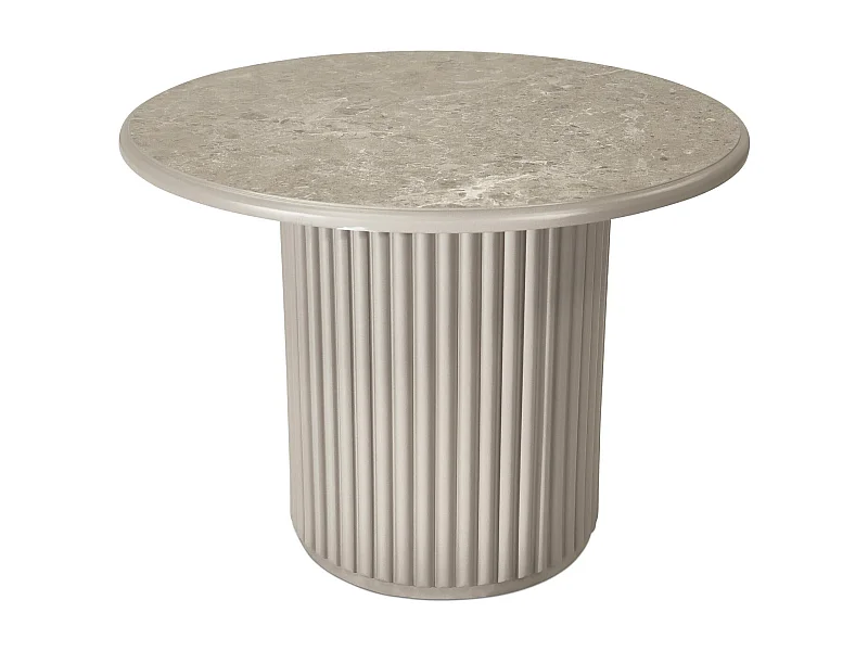 Ronde Salontafel Easy - MDF & marmer - Grijs