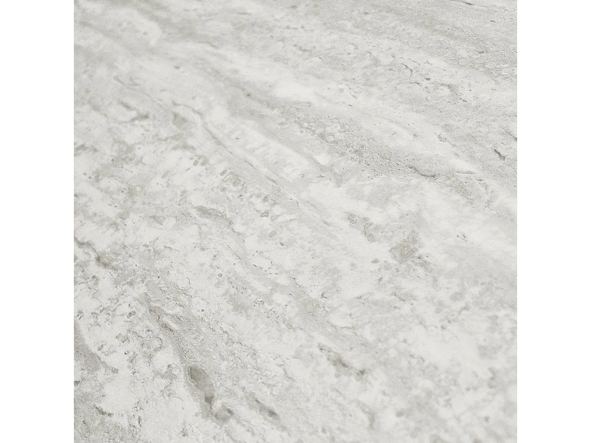 Table basse Tango - Ronde - MDF et travertin - Gris