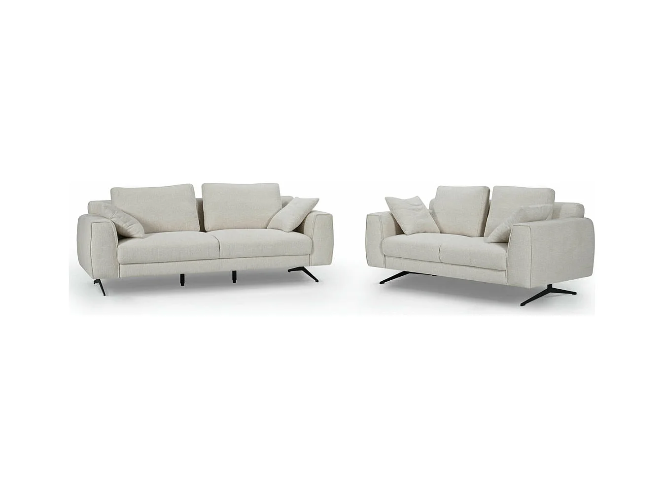 Sofa Detroit - 3-Sitzer - Stoff - Beige
