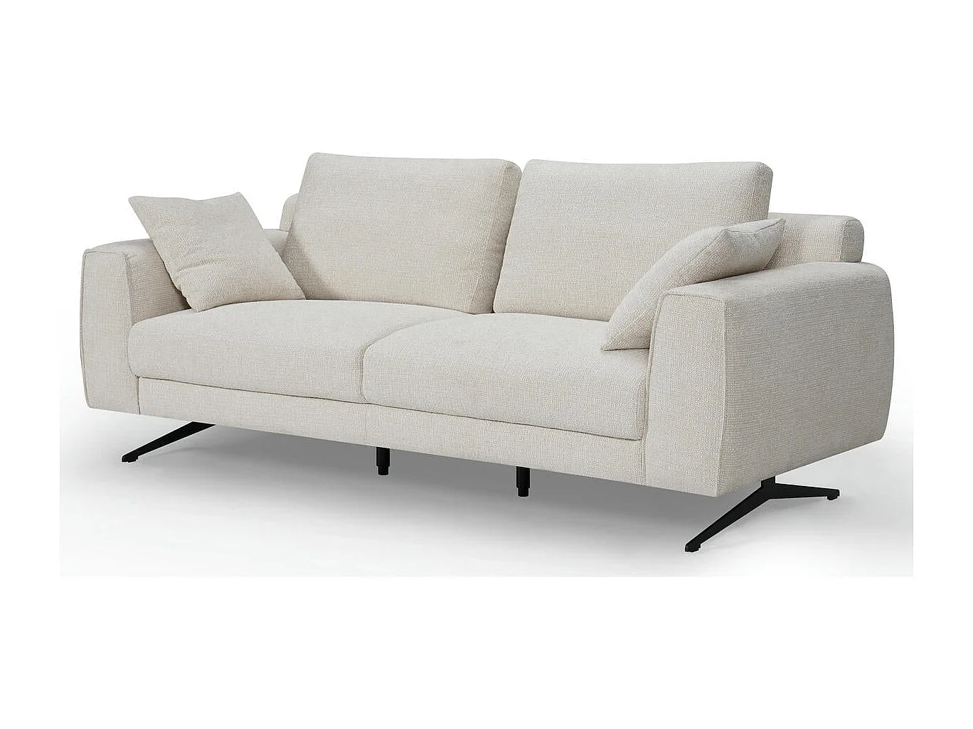 Canapé Detroit - 3 places - Tissu - Beige