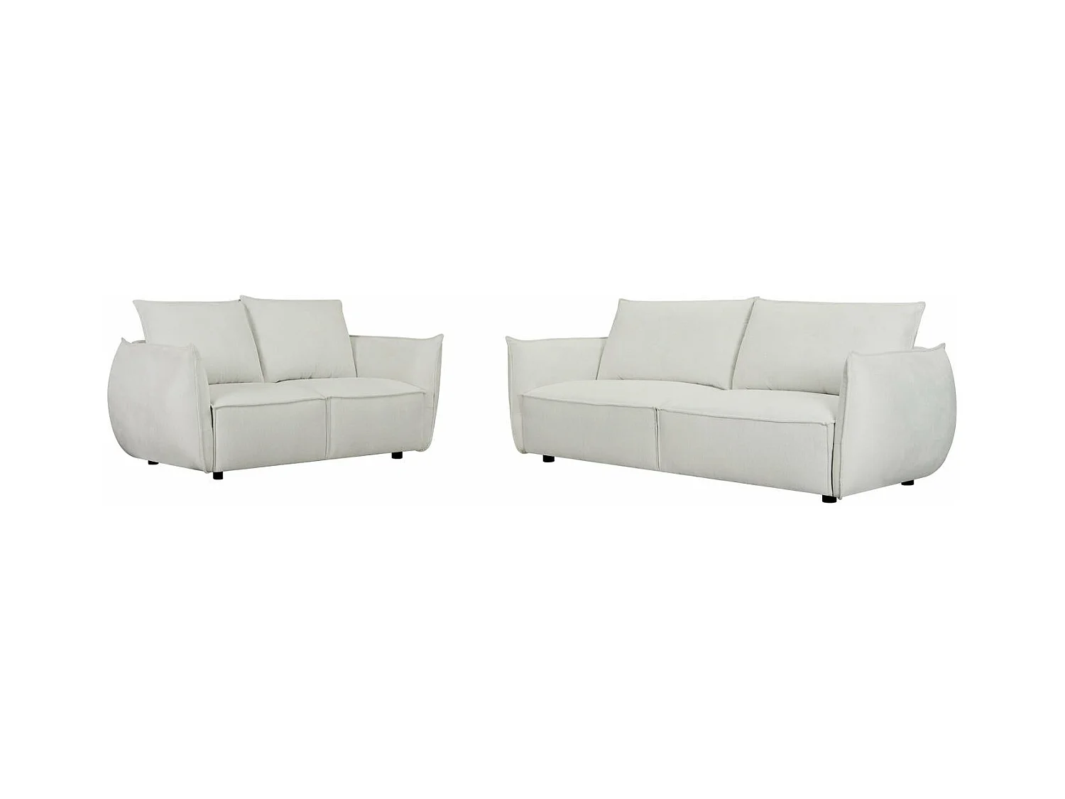 Canapé Oslo - 2 places - Tissu - Beige