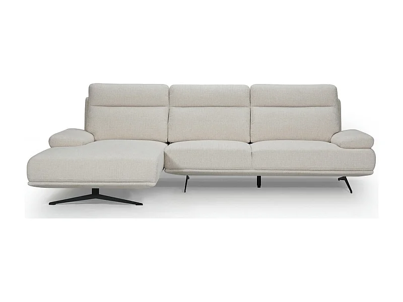 Ecksofa Rechts Seattle - 4-Sitzer - Stoff - Beige