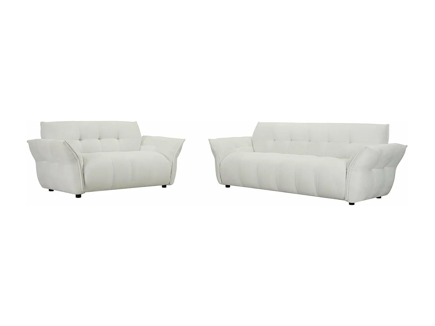 Canapé Lima - 2 places - Tissu - Beige