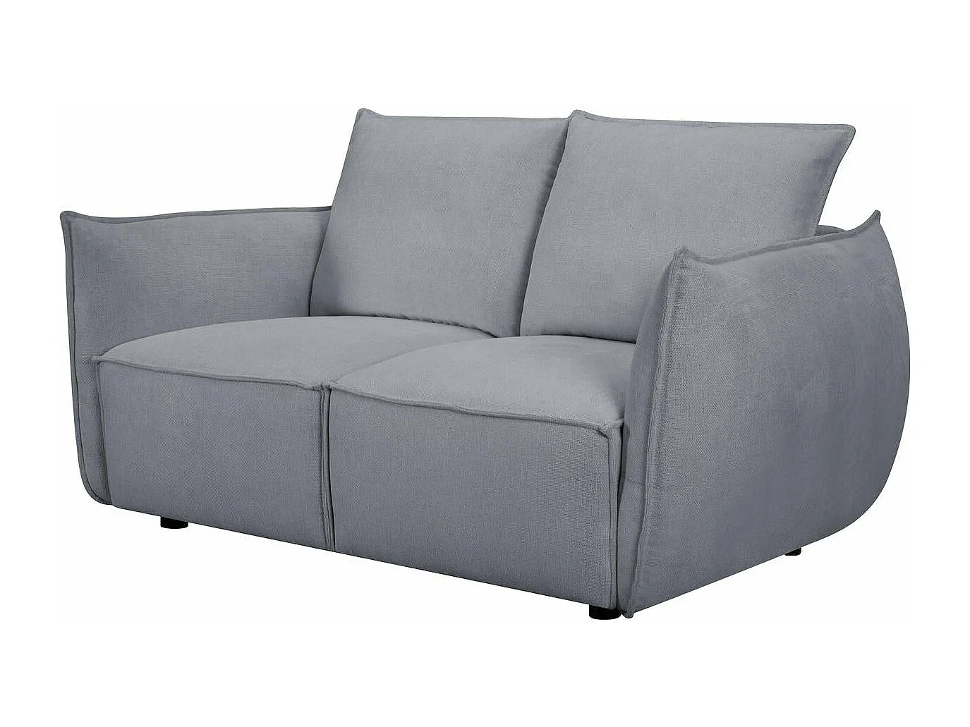 Tweezitsbank Oslo van stof - grijs