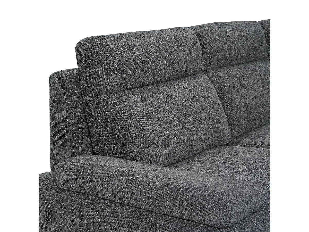 Ecksofa Links Seattle - 4-Sitzer - Stoff - Grau