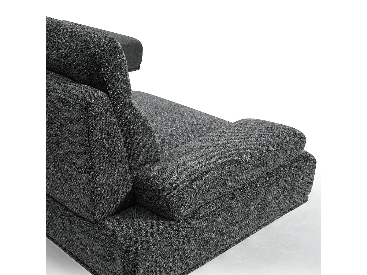 Ecksofa Links Seattle - 4-Sitzer - Stoff - Grau