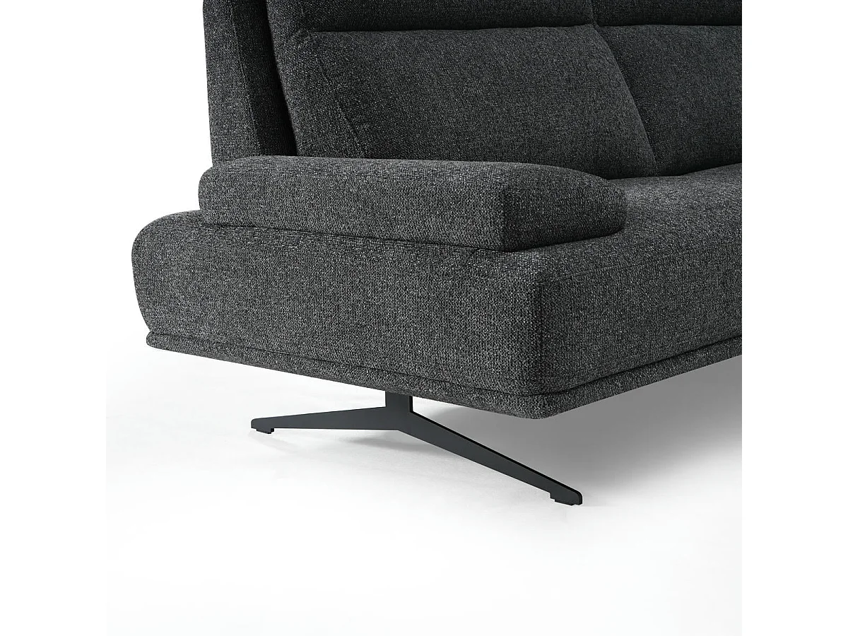 Canapé d'angle gauche Seattle - 4 places - Tissu - Gris