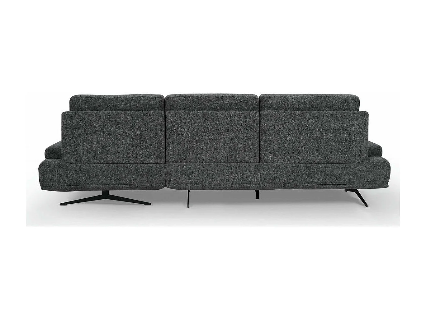 Canapé d'angle gauche Seattle - 4 places - Tissu - Gris