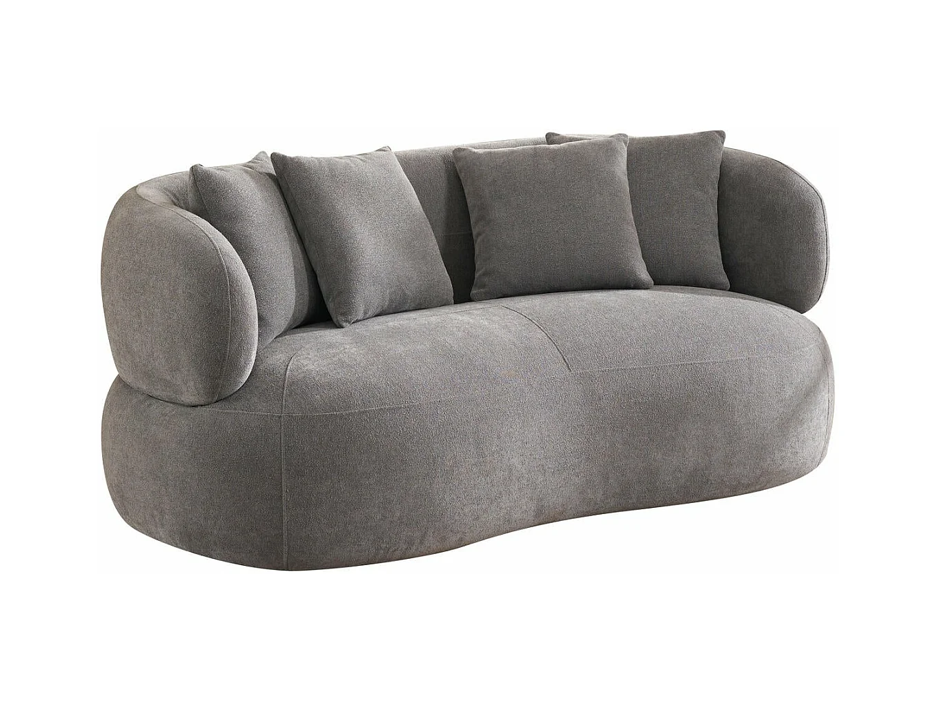 Canapé New York - 2 places - Tissu - Gris