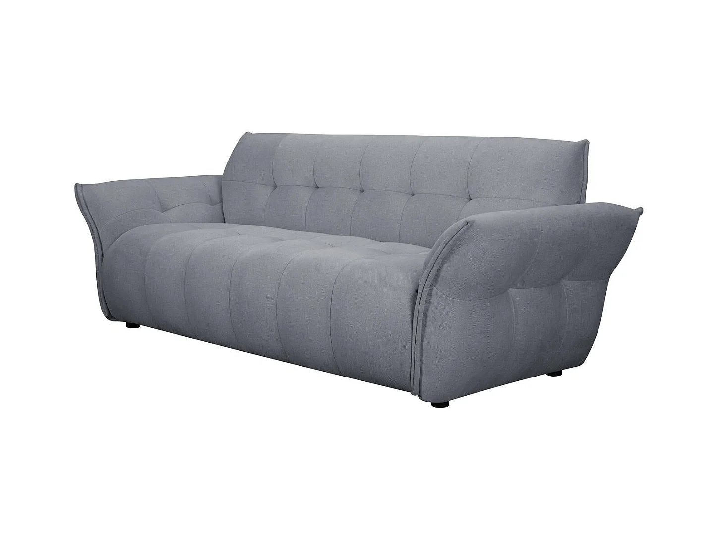 Canapé Lima - 3 places - Tissu - Gris