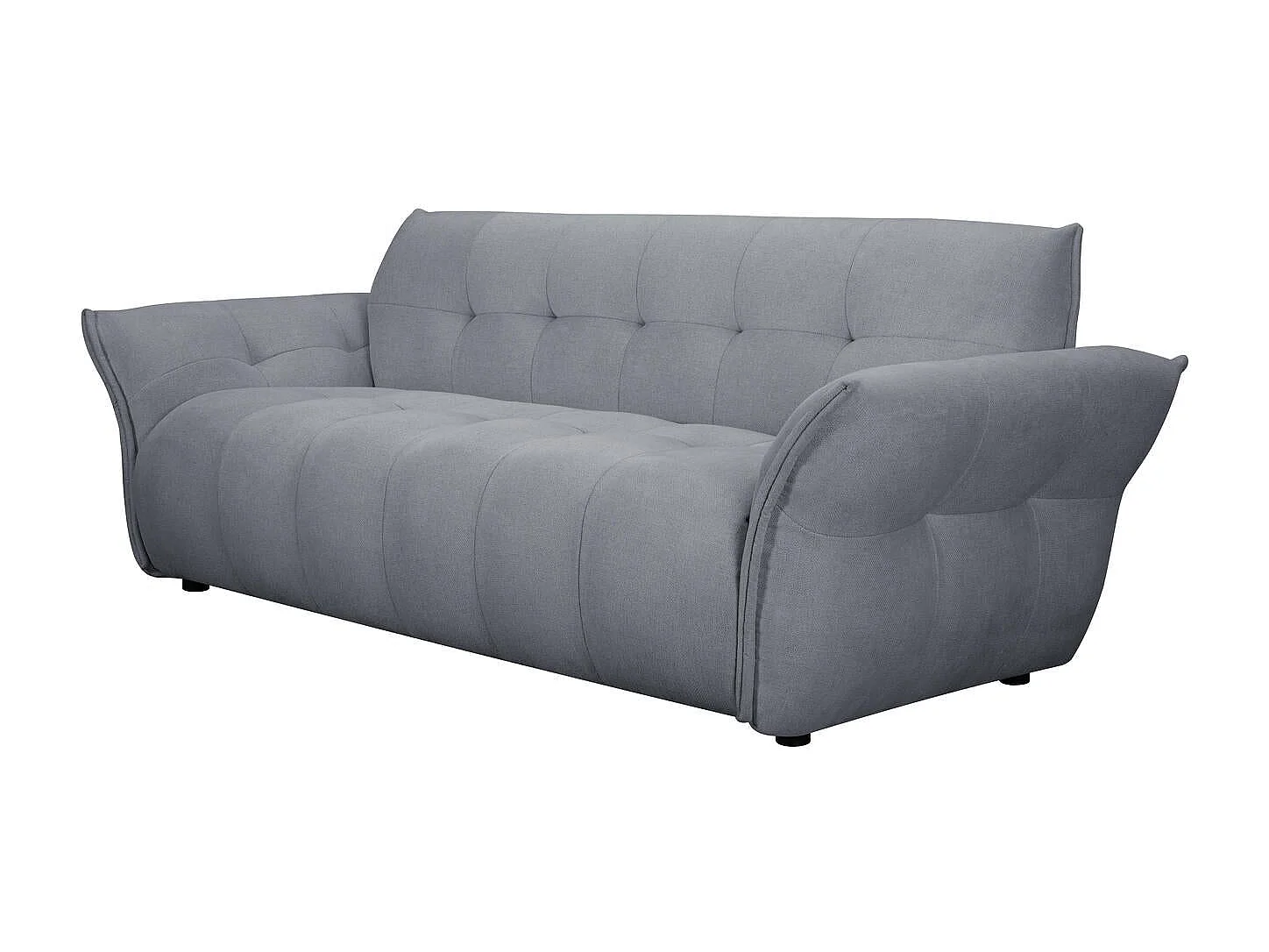 Canapé Lima - 3 places - Tissu - Gris