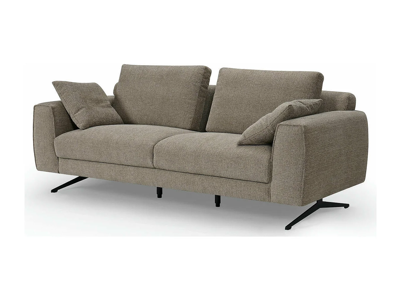 Canapé Detroit - 3 places - Tissu - Marron