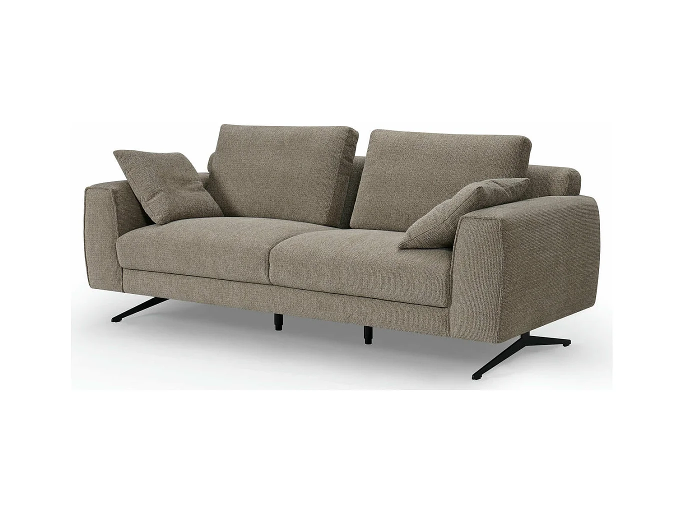 Sofa Detroit - 3-Sitzer - Stoff - Braun
