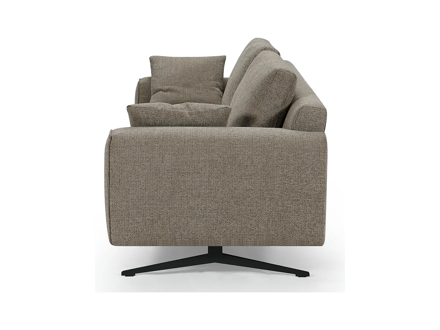 Sofa Detroit - 3-Sitzer - Stoff - Braun