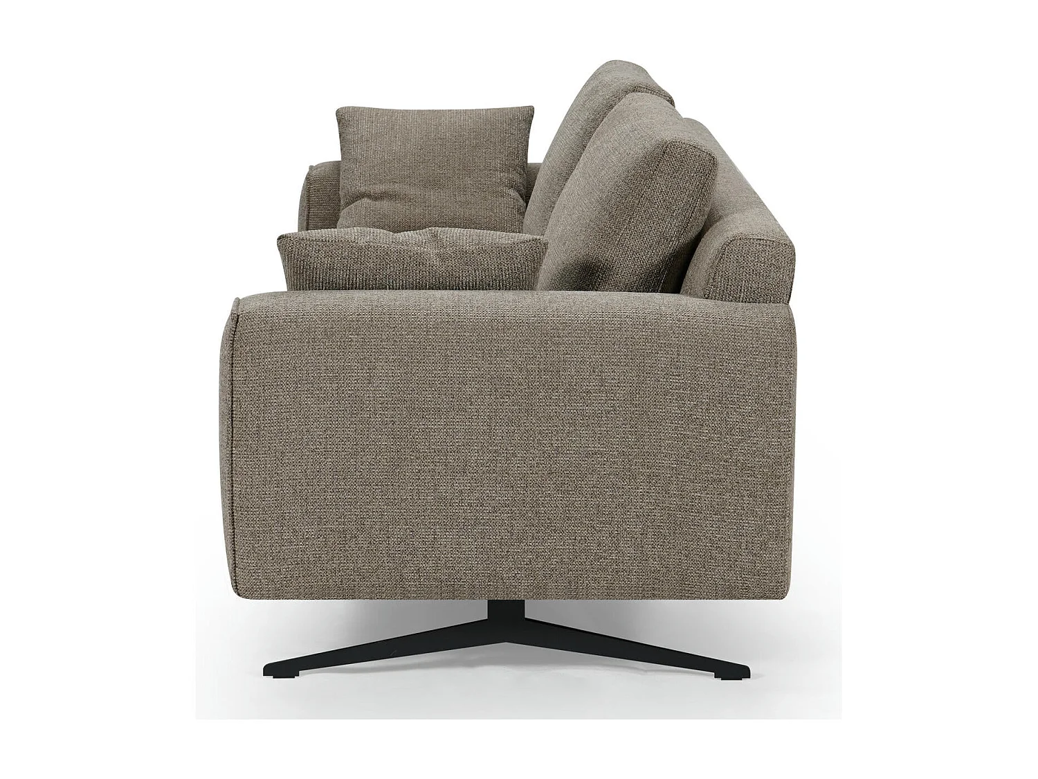 Canapé Detroit - 3 places - Tissu - Marron