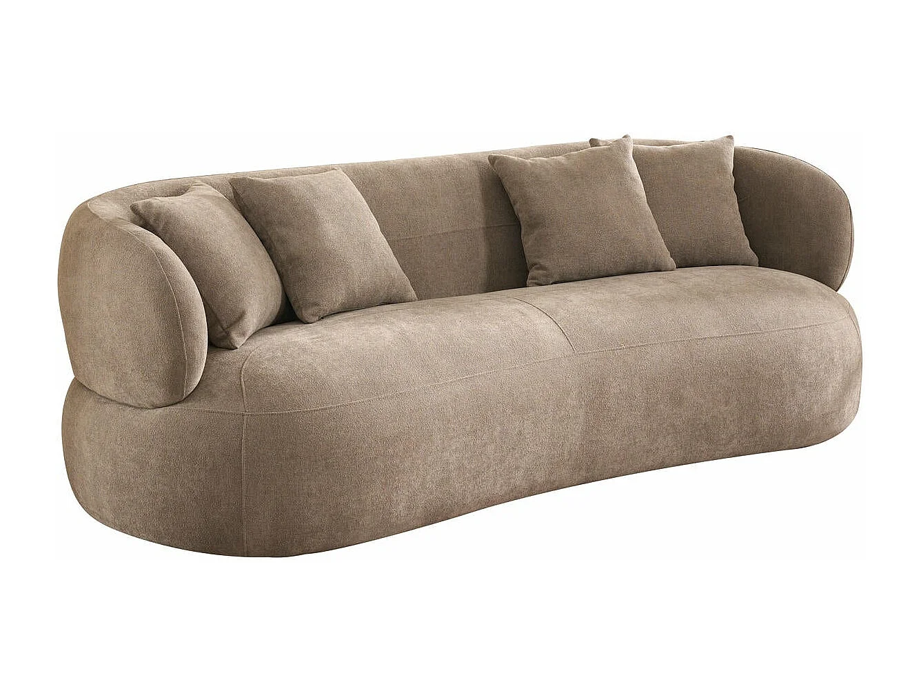 Canapé New York - 3 places - Tissu - Marron