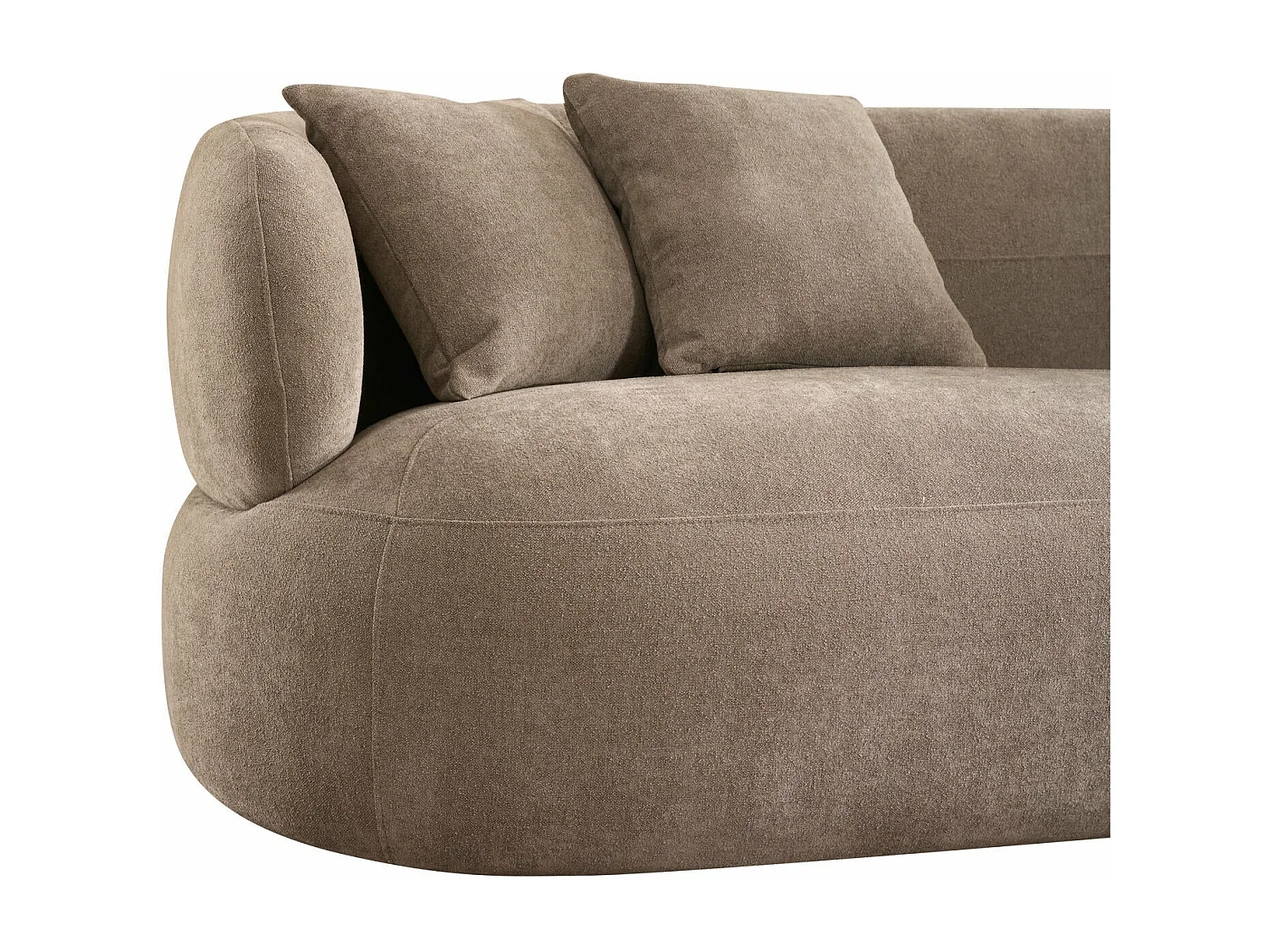 Canapé New York - 3 places - Tissu - Marron