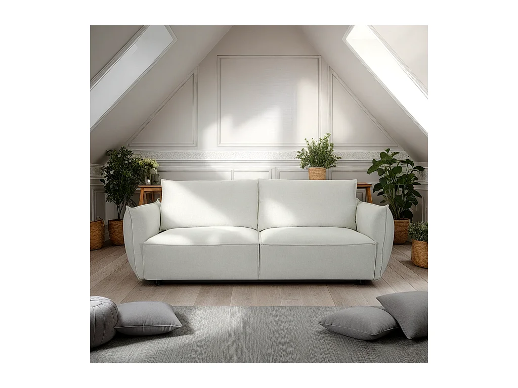 Canapé Oslo - 3 places - Tissu - Beige