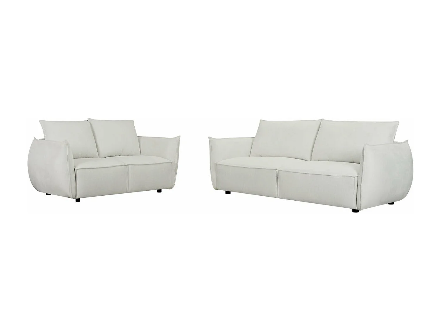 Canapé Oslo - 3 places - Tissu - Beige