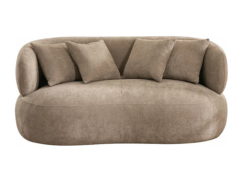 Tweezitsbank New York van stof - bruin