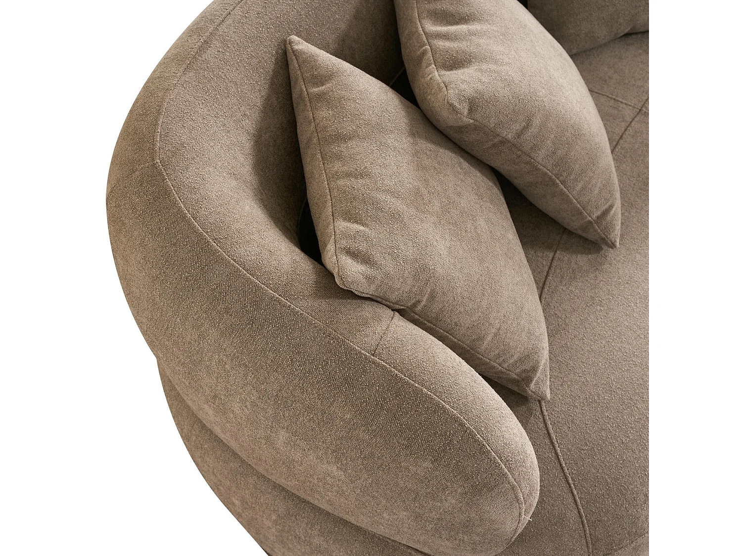 Canapé New York - 2 places - Tissu - Marron