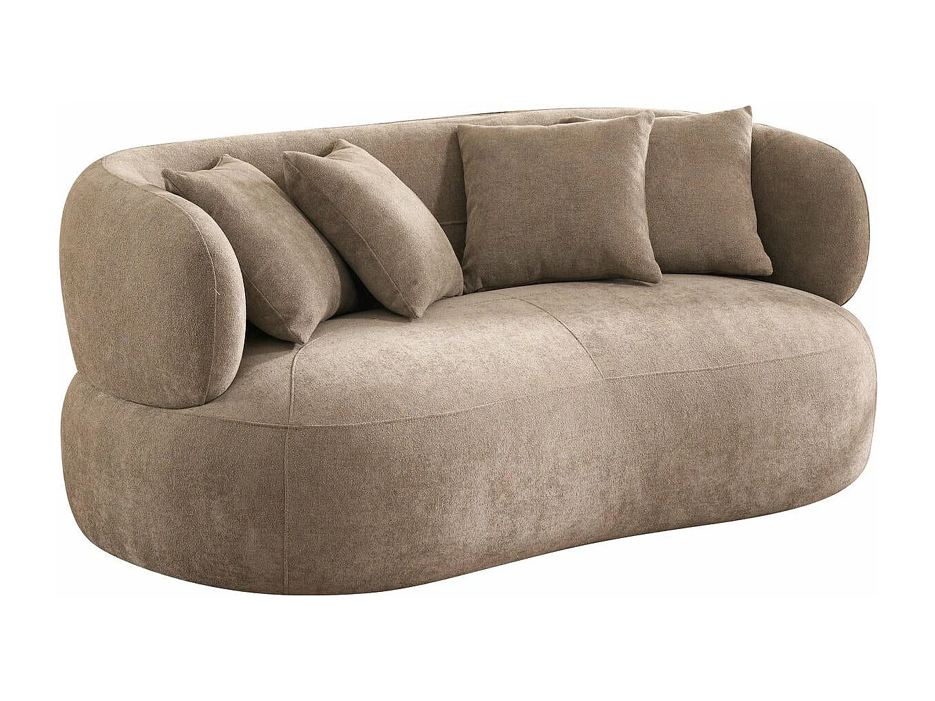 Canapé New York - 2 places - Tissu - Marron