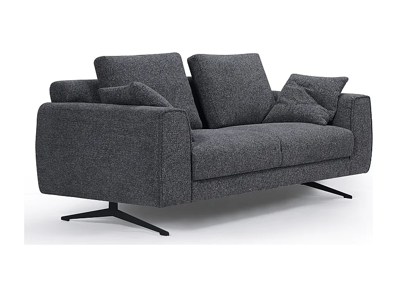 Sofa Detroit - 2-Sitzer - Stoff - Grau