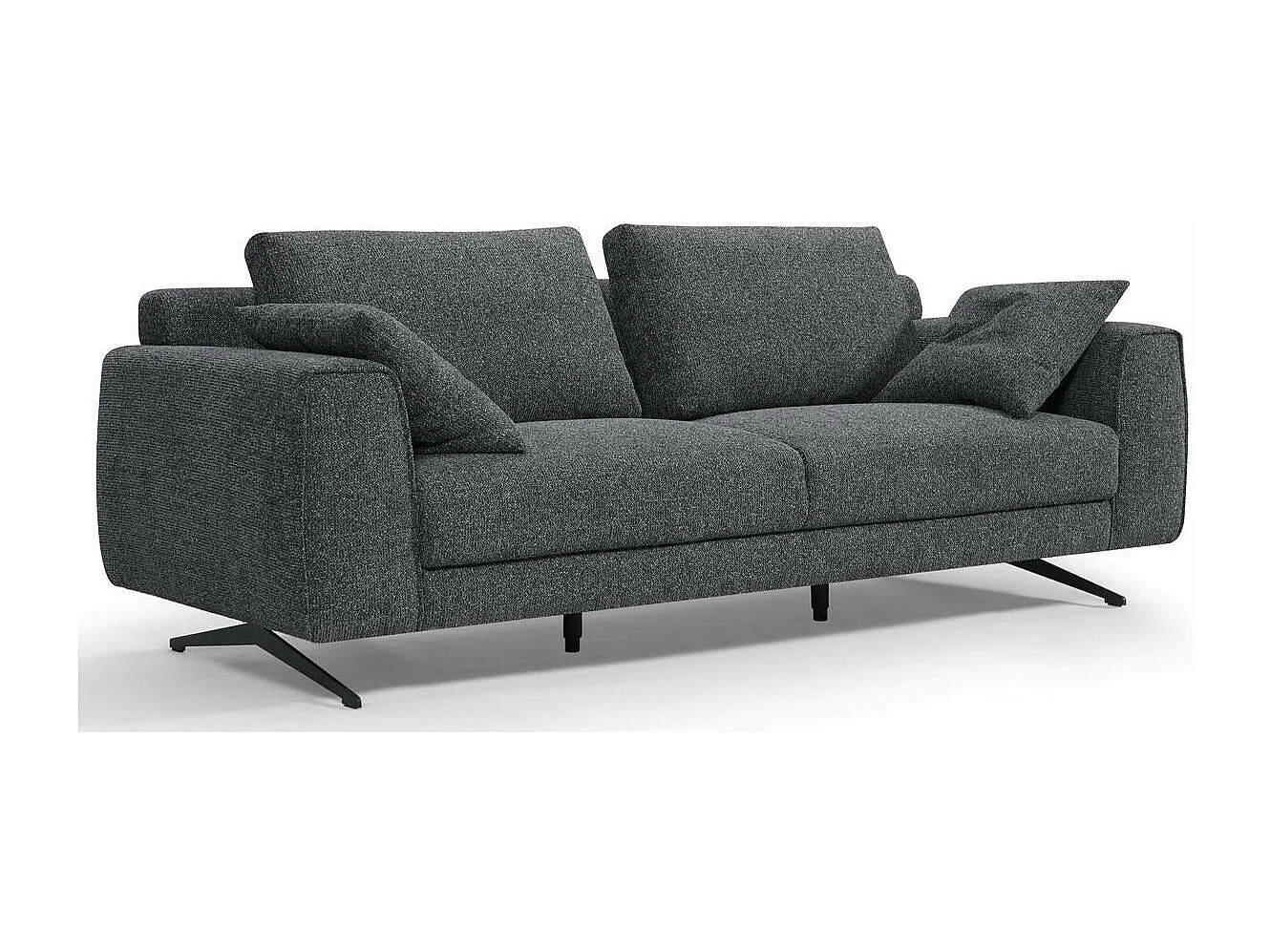 Canapé Detroit - 3 places - Tissu - Gris