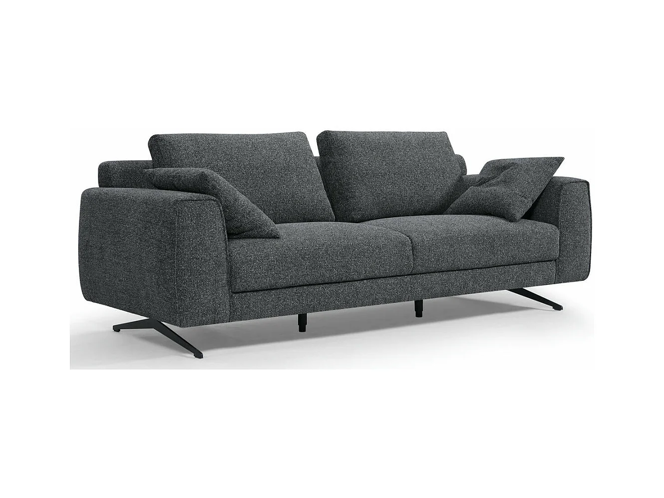 Sofa Detroit - 3-Sitzer - Stoff - Grau
