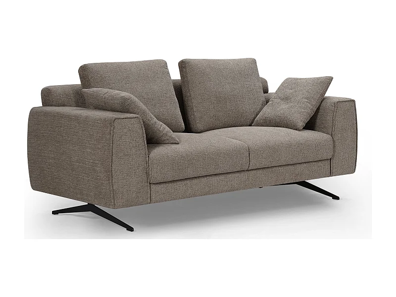 Sofa Detroit - 2-Sitzer - Stoff - Braun