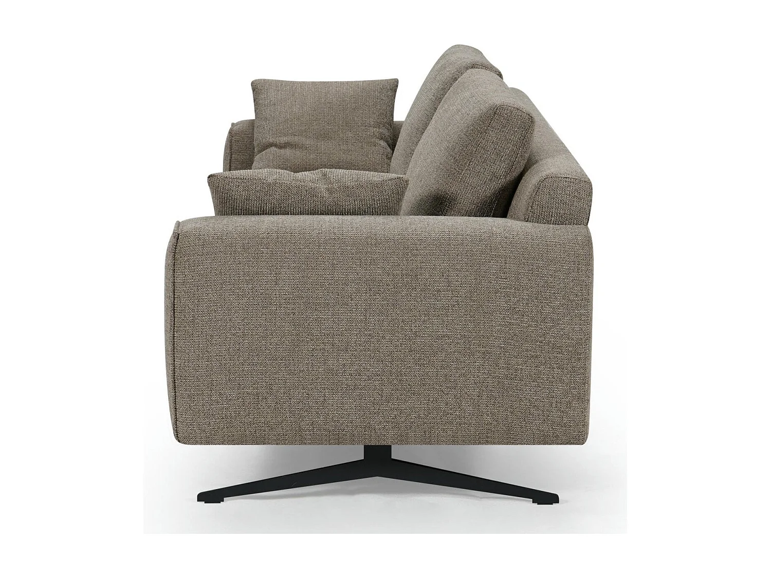 Canapé Detroit - 2 places - Tissu - Marron