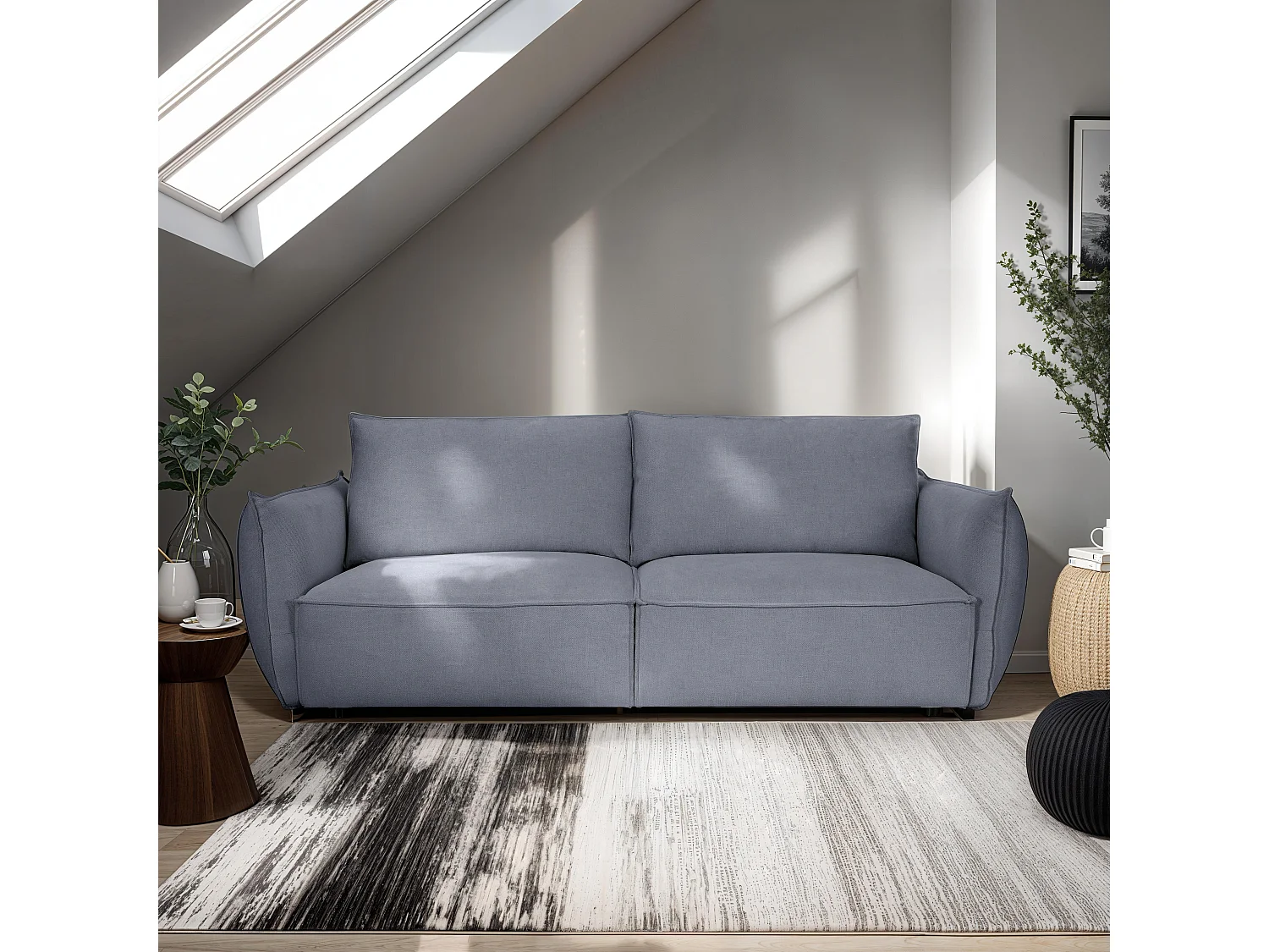 Canapé Oslo - 3 places - Tissu - Gris