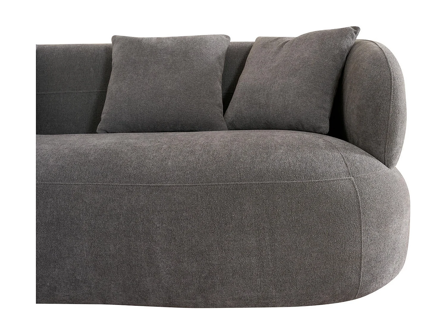 Driezitsbank New York van stof - grijs